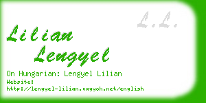 lilian lengyel business card